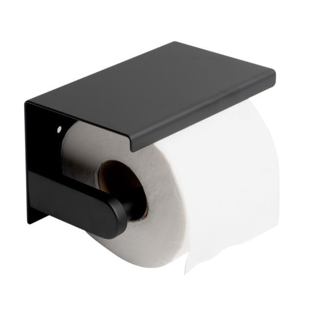 Stainless Steel Wall Mounted Toilet Paper Holder With Shelf - Durable & Convenient