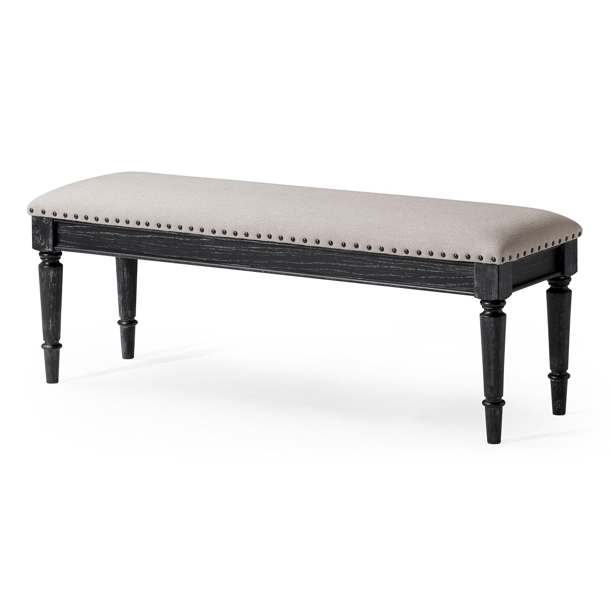 Maven Lane Elizabeth Traditional Upholstered Wooden Bench