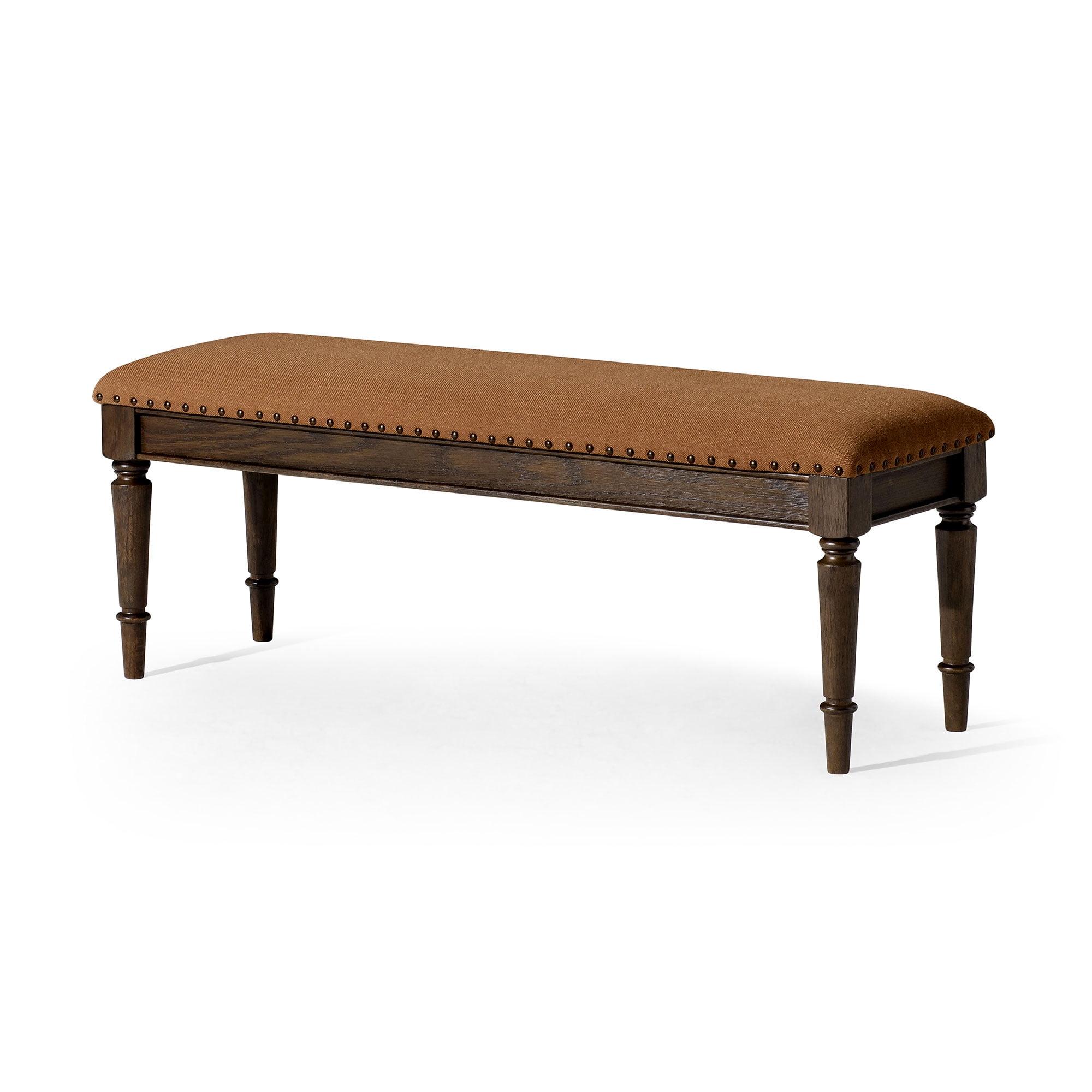 Maven Lane Elizabeth Traditional Upholstered Wooden Bench