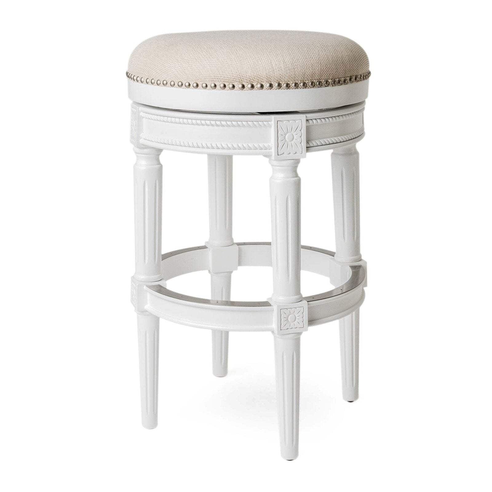 Maven Lane Maven Lane Pullman Backless Stool with Fabric Upholstery