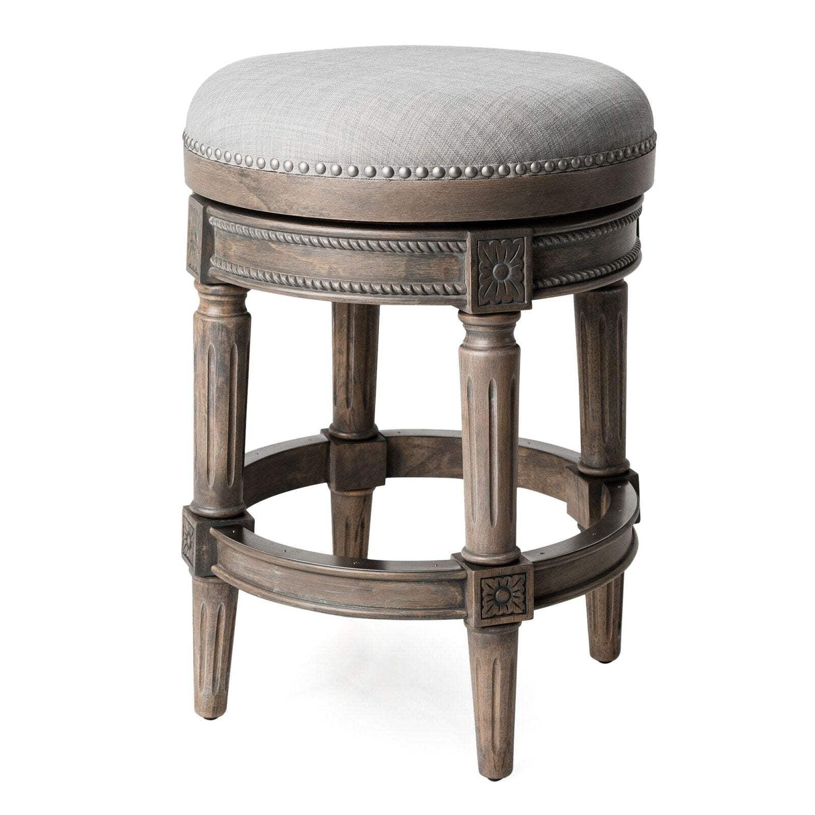 Maven Lane Maven Lane Pullman Backless Stool with Fabric Upholstery