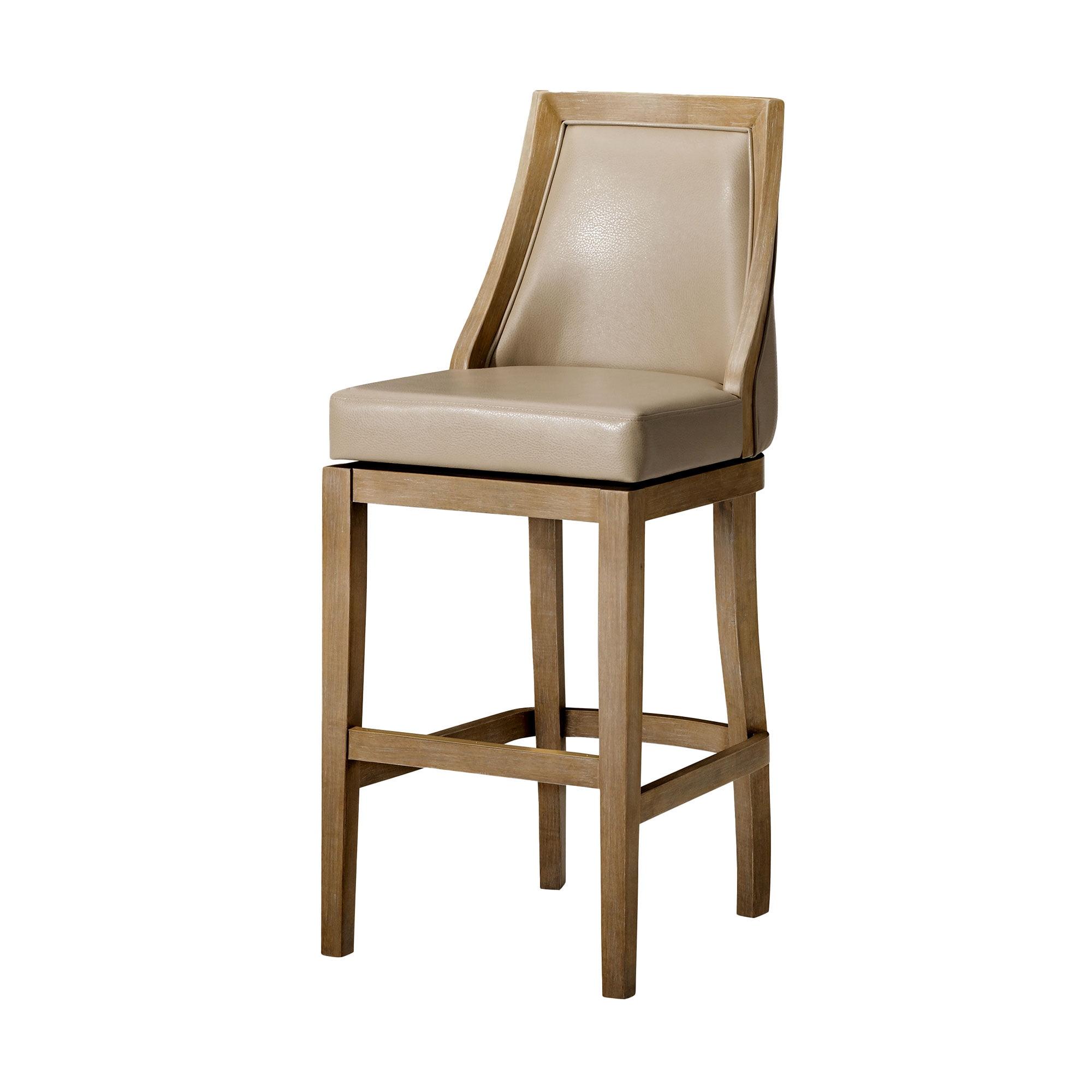 Maven Lane Vienna Counter Stool with Vegan Leather Upholstery