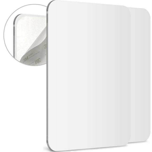 Mavoro Shaving Mirror for Shower - 3M Adhesive Shower Mirror. 7x9in Acrylic Mirror - Unbreakable Mirror with Less Fogging. Sleek Frameless Mirror. Peel and Stick Mirror, Glassless Safety Kids Mirror