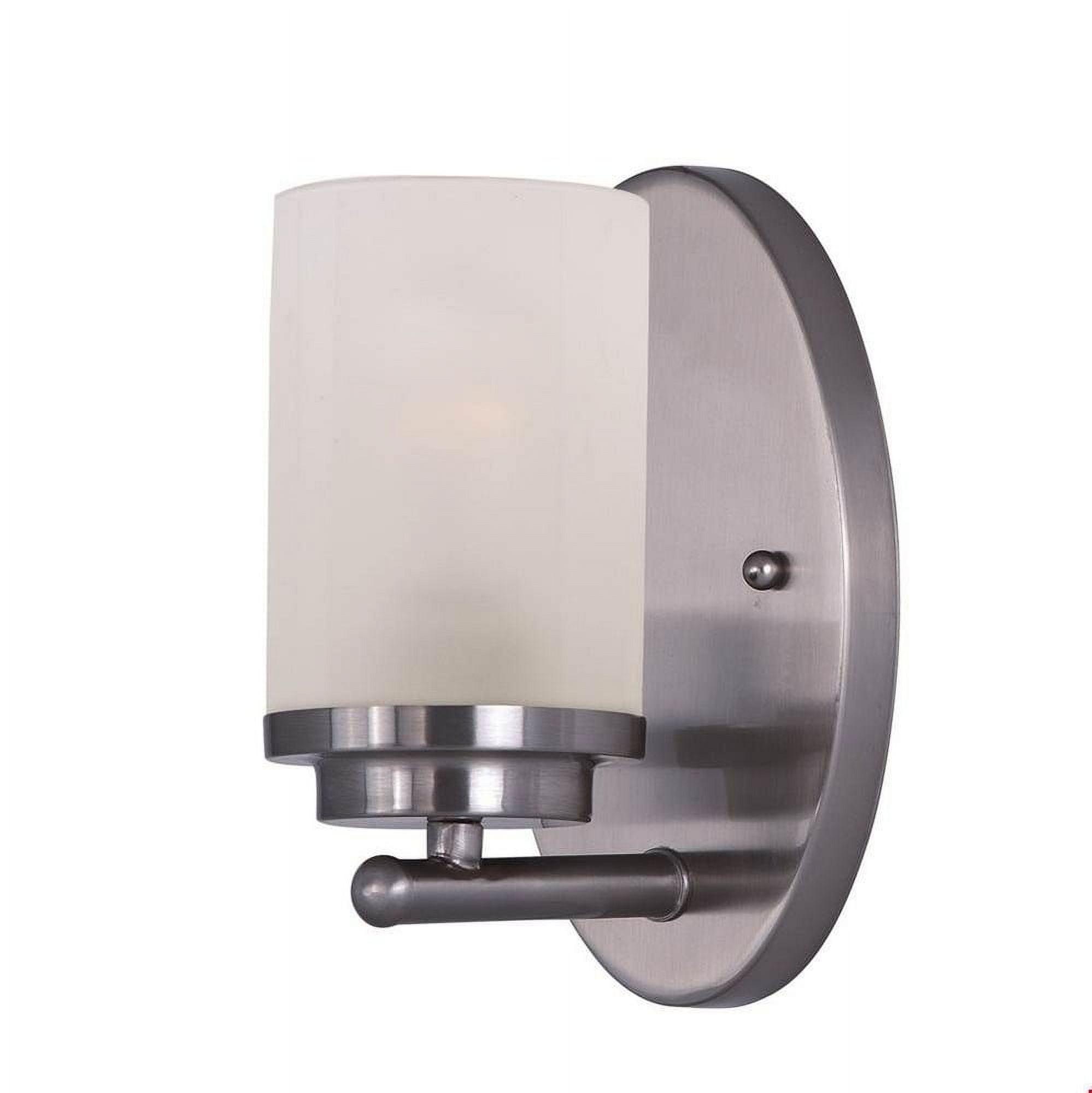 Contemporary Polished Chrome Outdoor Wall Sconce with Frosted Glass