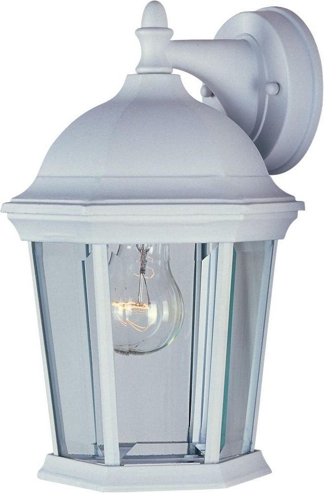 White Glass Dimmable 12" Outdoor Wall Lantern