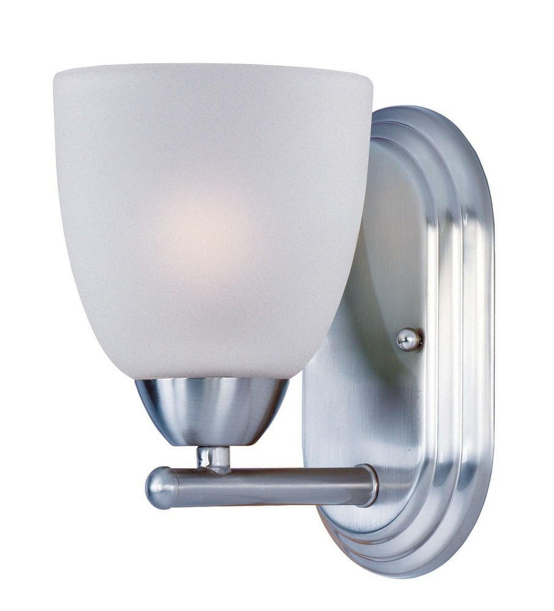 Polished Chrome Outdoor Vanity Wall Sconce with Frosted Glass