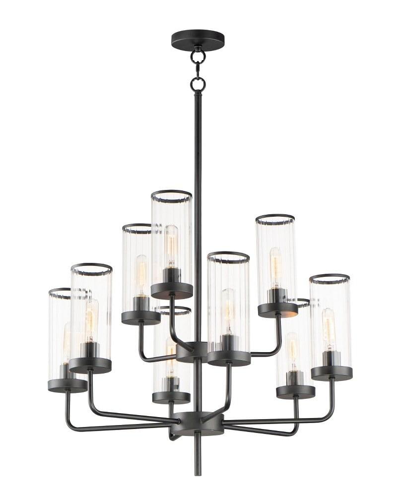 Maxim Lighting Crosby 9 - Light Chandelier in  Black