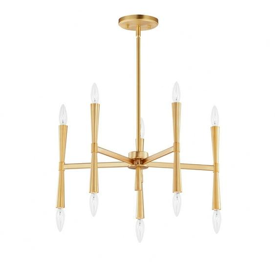 24625SBR-Maxim Lighting-Rome - 10 Light Chandelier-Satin Brass Finish