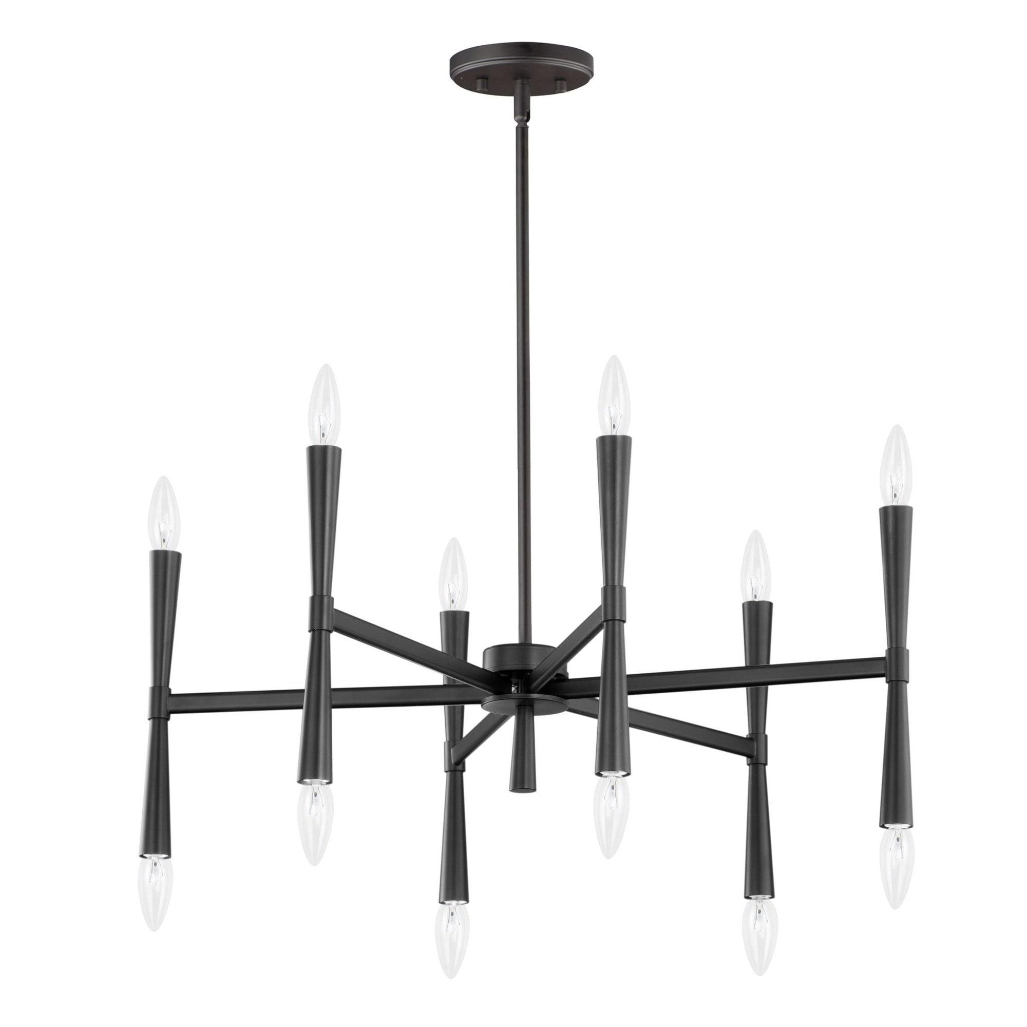 12 Light Chandelier-Black Finish Maxim Lighting 24626Bk
