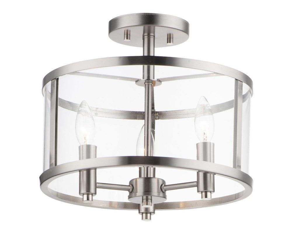 25250CLSN-Maxim Lighting-Sentinel - 3 Light Semi-Flush Mount-11.75 Inches Tall and 13.25 Inches Wide