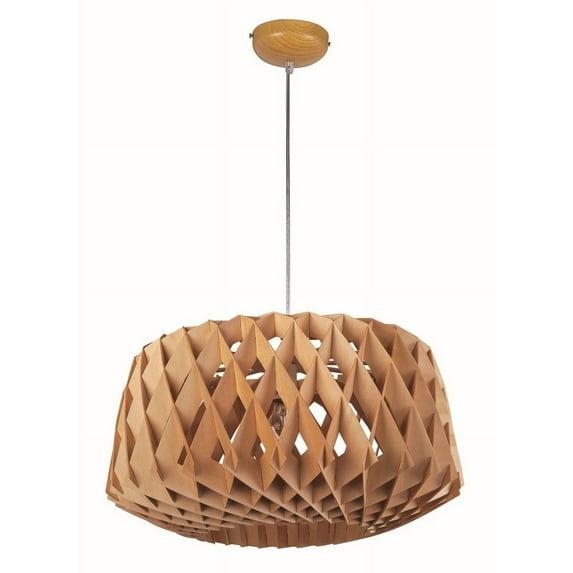 Gwyn Single Light Wood Dimmable Pendant
