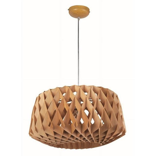 Gwyn Single Light Wood Dimmable Pendant