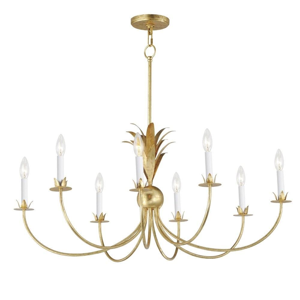 Paloma Gold Leaf 8-Light Candle Style Chandelier