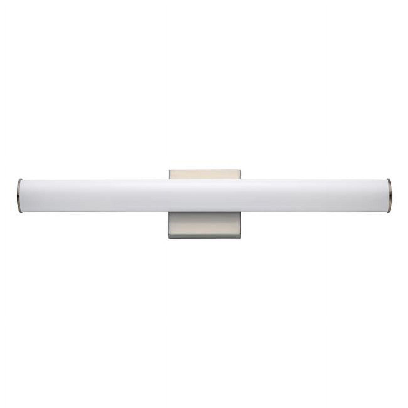 24" Satin Nickel Energy Star LED Vanity Light with Dimmable Cylinder Shade