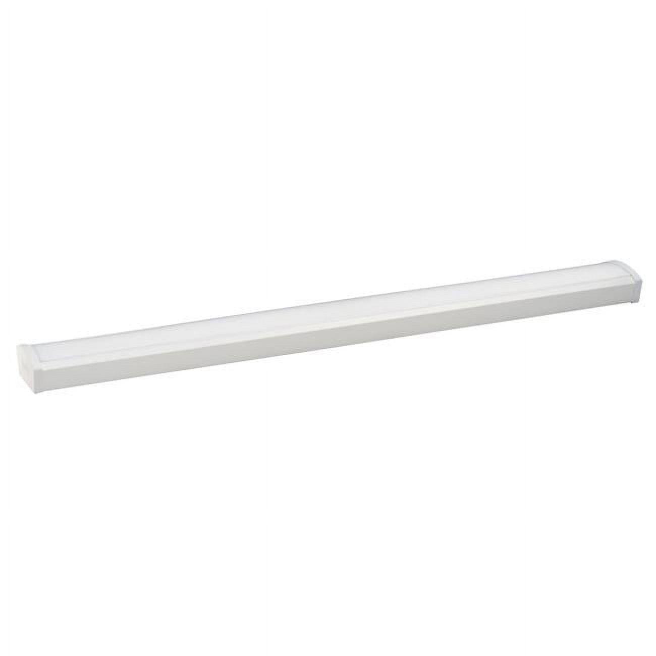 Sleek White Polycarbonate 48" LED Ceiling Wrap Light, Energy Star Rated