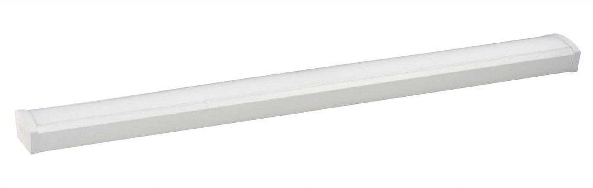Sleek White Polycarbonate 48" LED Ceiling Wrap Light, Energy Star Rated