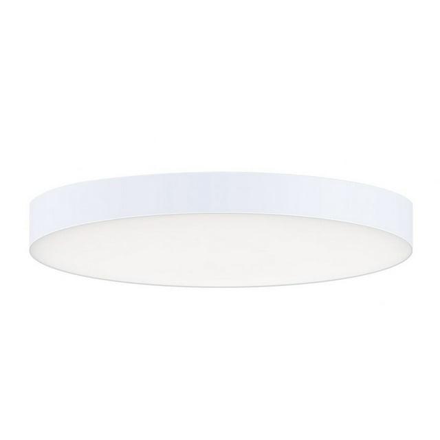 Maxim 57662Wt Trim 7" Wide Integrated Led Flush Mount Ceiling Fixture - White