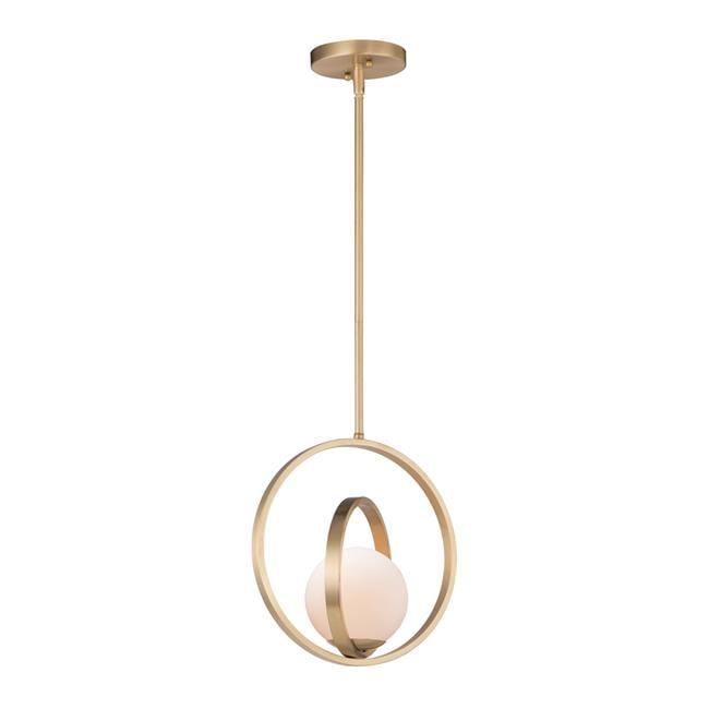 Maxim  Coronet One-Light Single Pendant Ceiling Light - Satin Brass - 12.5in. H x 12in. W