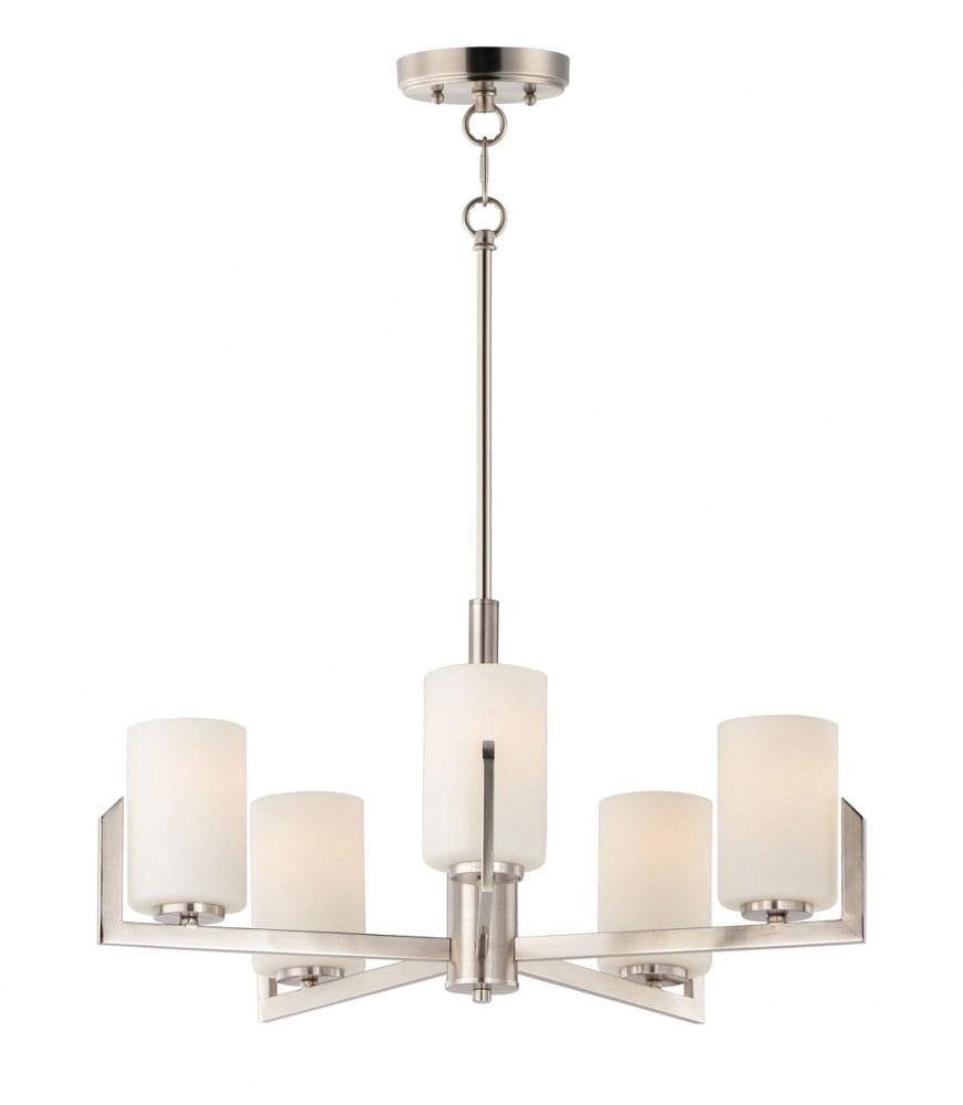 21286SWSN-Maxim Lighting-Dart-Five Light Chandelier-26 Inches wide by 13.5 inches high-Satin Nickel Finish -Traditional Installation
