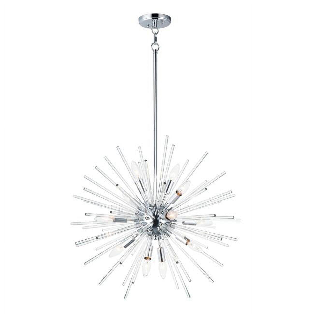 Polaris 12-Light Clear Glass and Polished Chrome Pendant