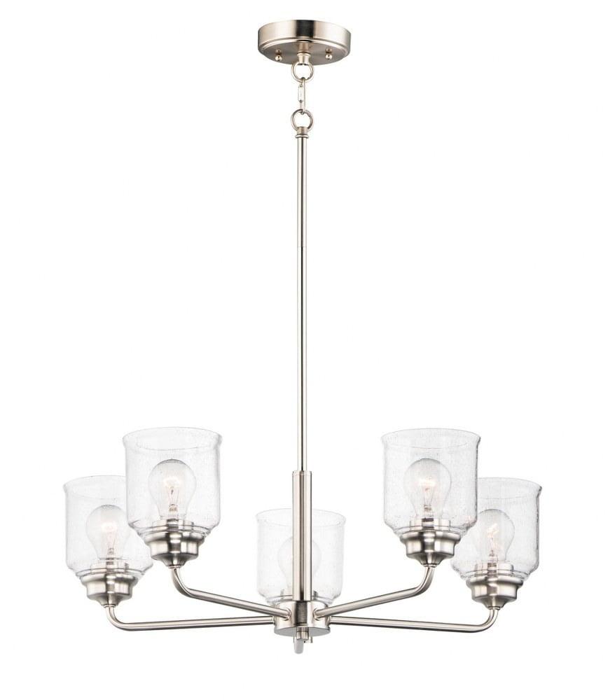 Maxim Lighting Acadia 5 - Light Chandelier in  Satin Nickel