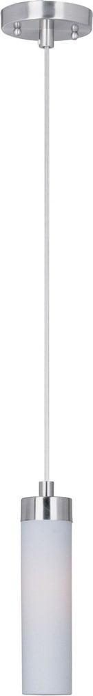 Cilandro Satin Nickel Mini Pendant with White Glass Shade