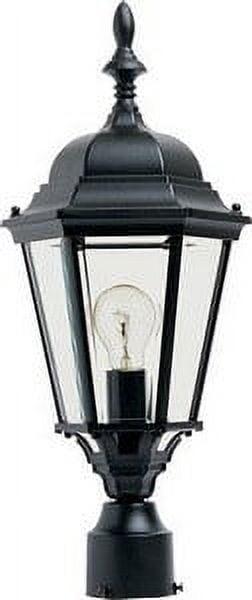 Westlake Black Aluminum Outdoor Pole Lantern with Clear Glass