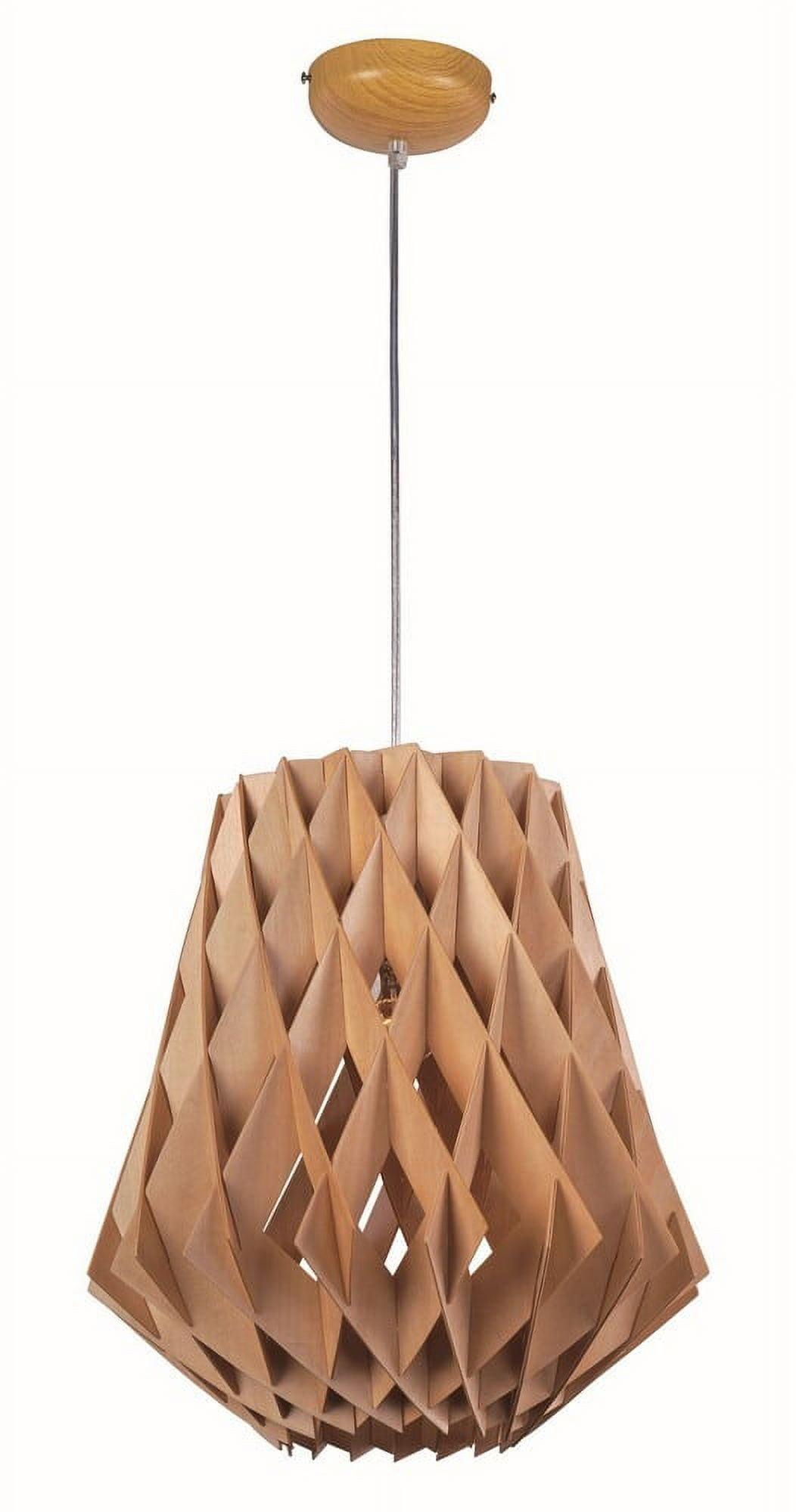 Gwyn Single Light Wood Dimmable Pendant