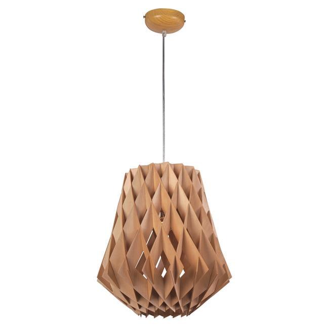 Gwyn Single Light Wood Dimmable Pendant