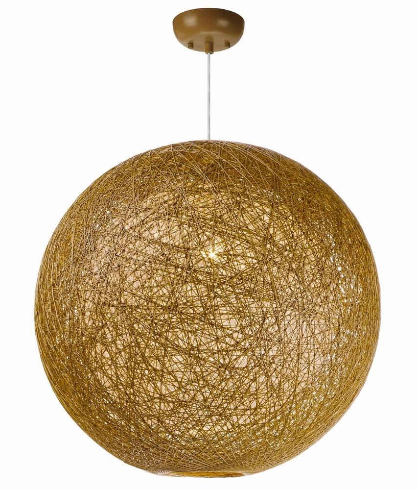 Natural Hemp String Globe Pendant Light