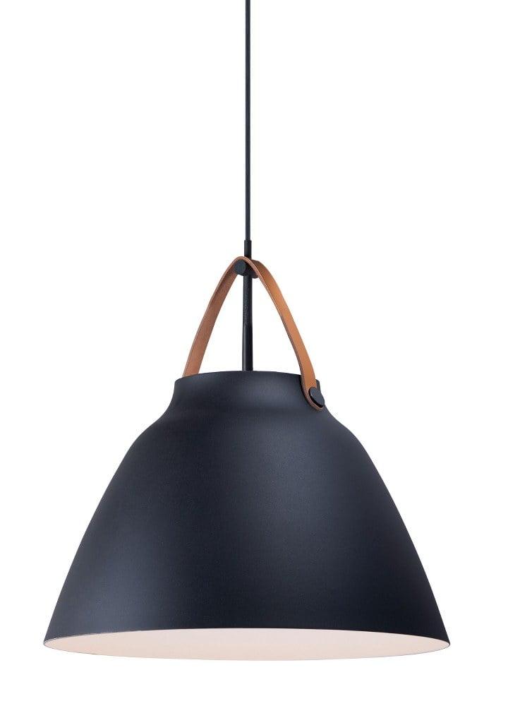 Maxim Lighting Nordic 1 - Light Pendant in  Tan Leather/Black