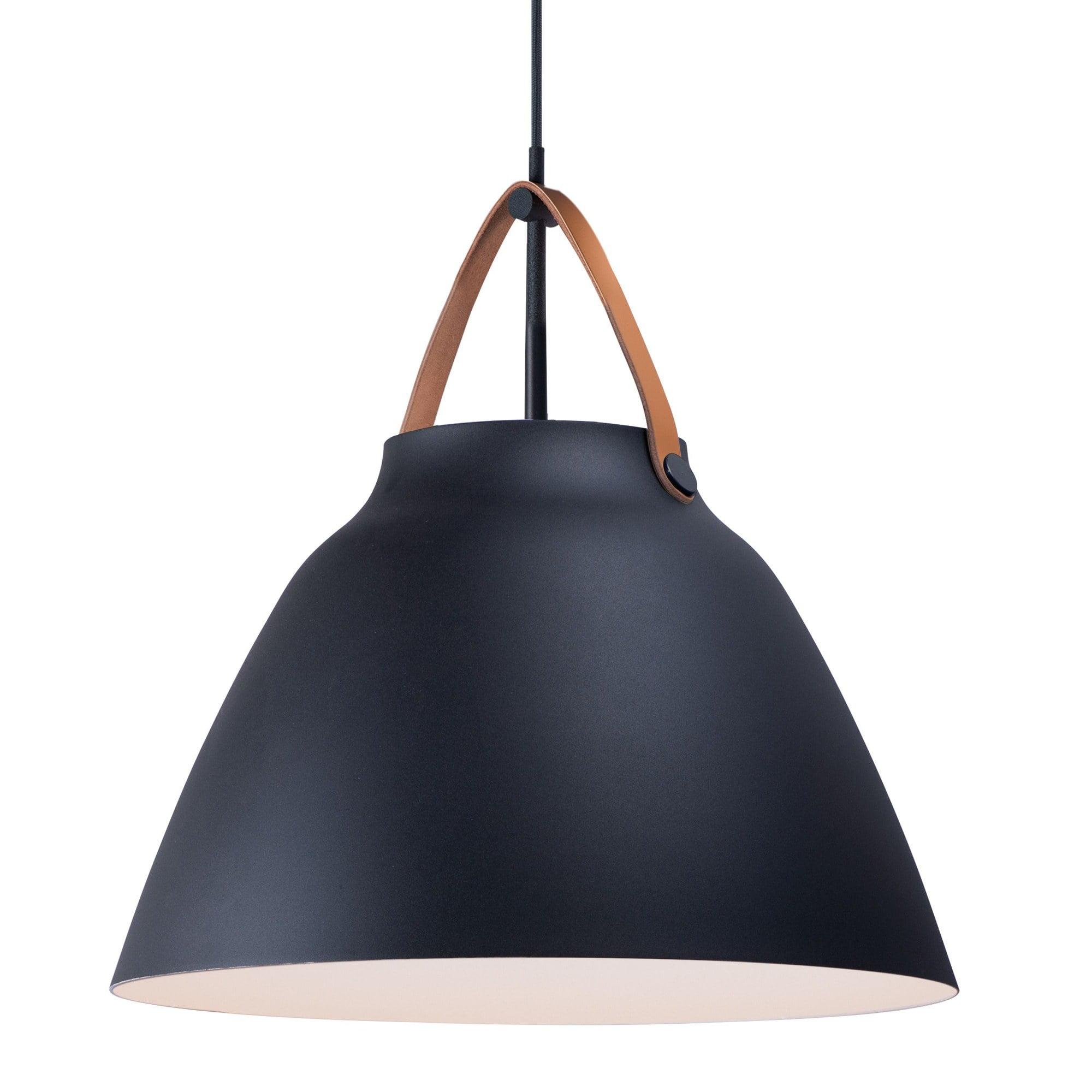 Maxim Lighting Nordic 1 - Light Pendant in  Tan Leather/Black