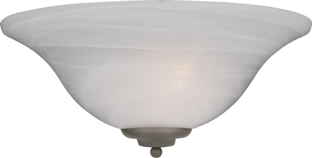 Pewter Dimmable Marble Glass 1-Light Wall Sconce