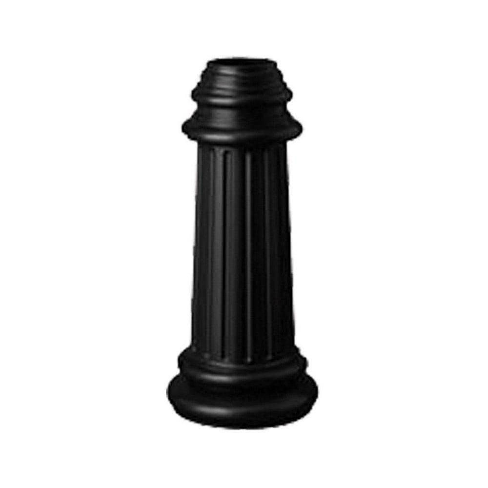 Black Aluminum Outdoor Post Wrap, 18.25" Height