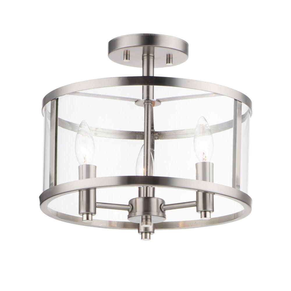 Maxim Lighting - Sentinel - 3 Light Semi-Flush Mount-11.75 Inches Tall and 13.25
