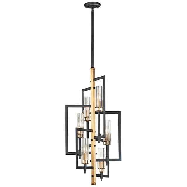 Maxim Lighting Flambeau 6 - Light Chandelier in  Black/Antique Brass