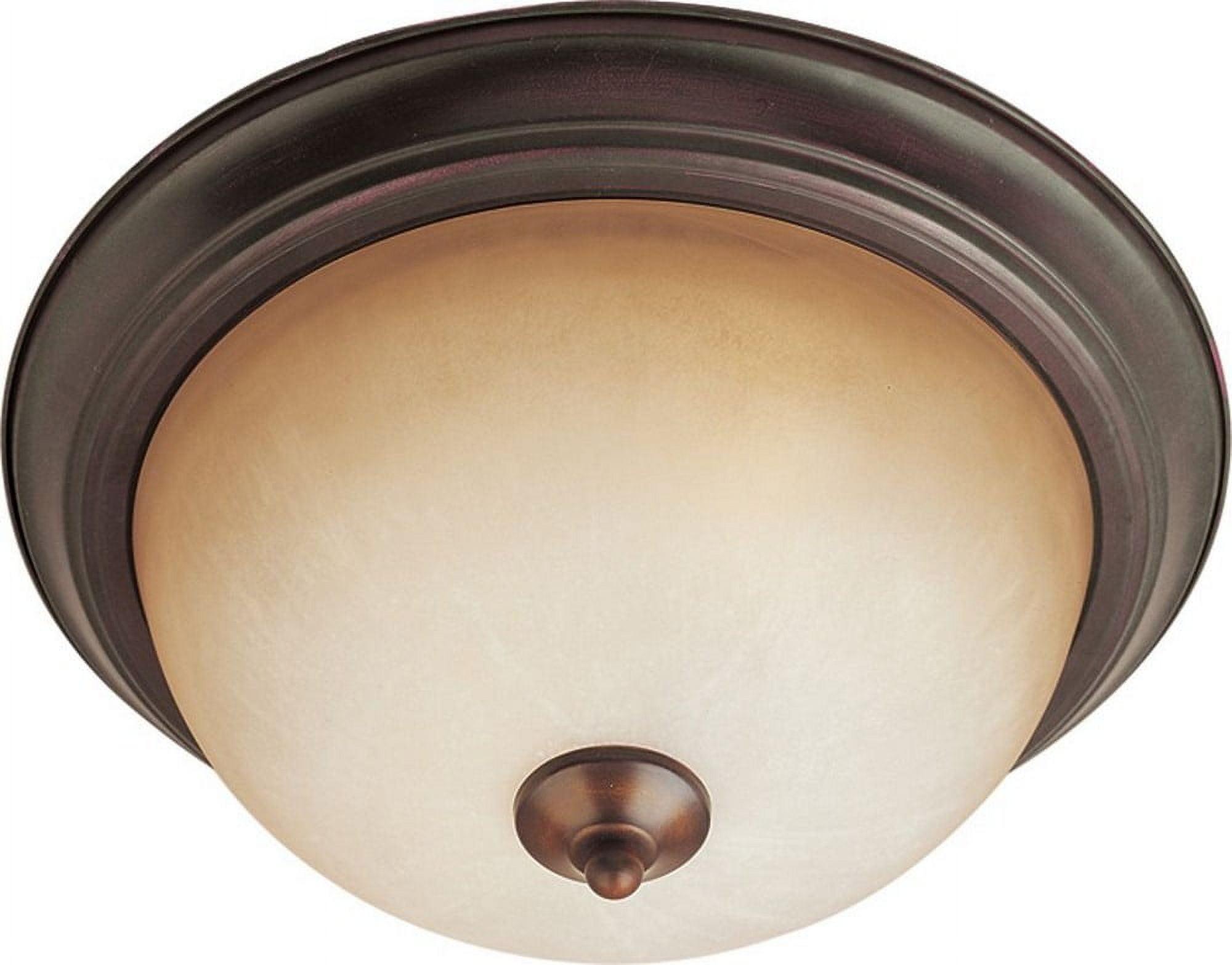 Essentials Bronze 13.5" Flush Mount with Wilshire Glass Shade