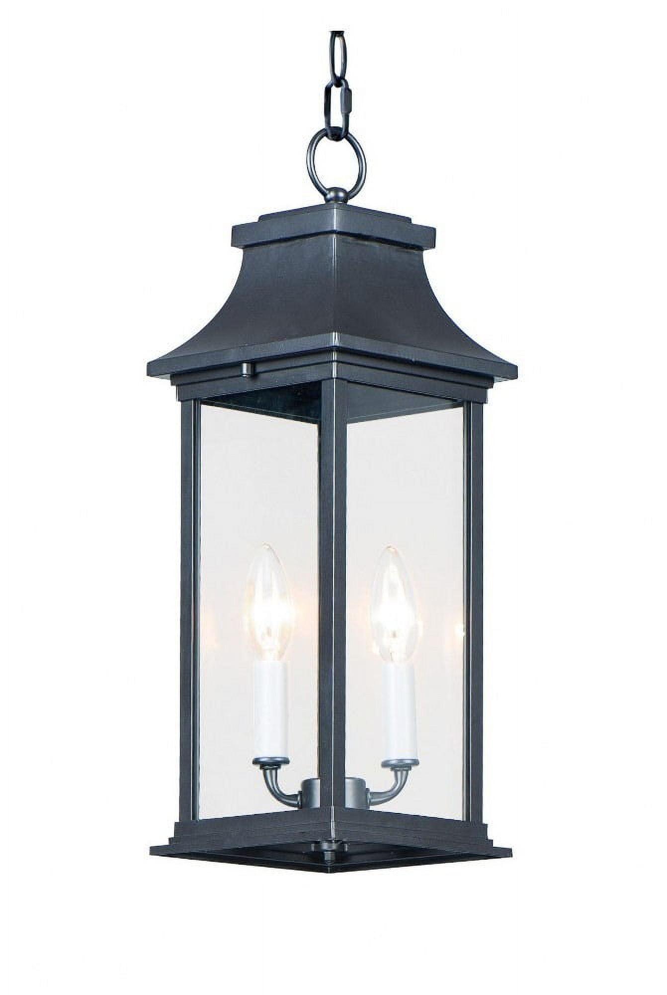 Vicksburg Classic Black Aluminum 2-Light Outdoor Hanging Lantern