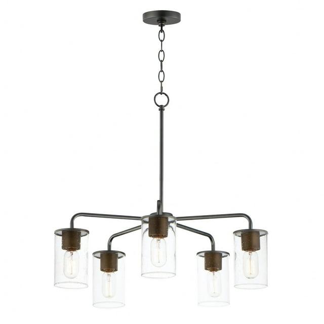Maxim Lighting - Sleek - 5 Light Chandelier-Antique Brass/Black Finish