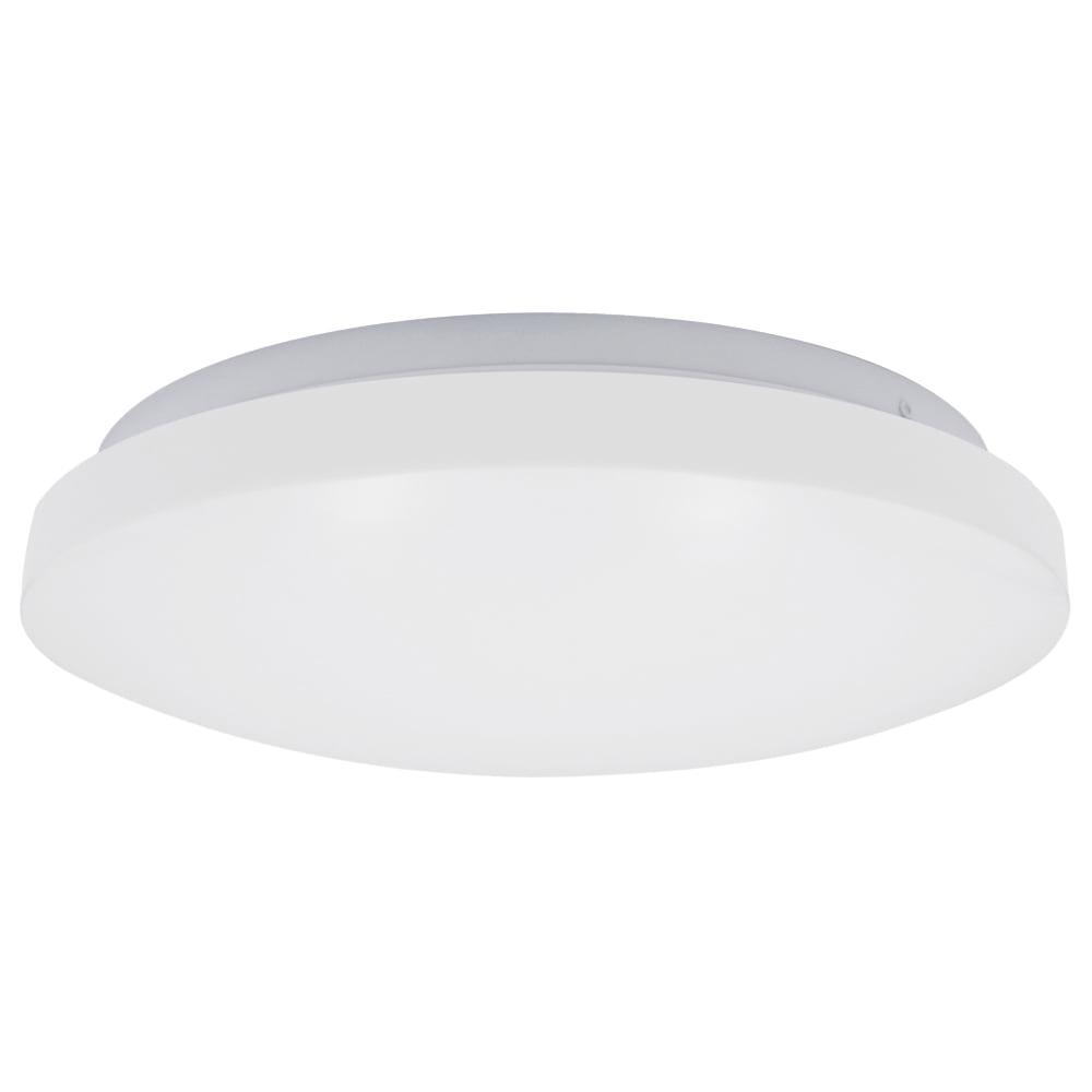 White Round LED Flush Mount Ceiling Light, 13 Inch