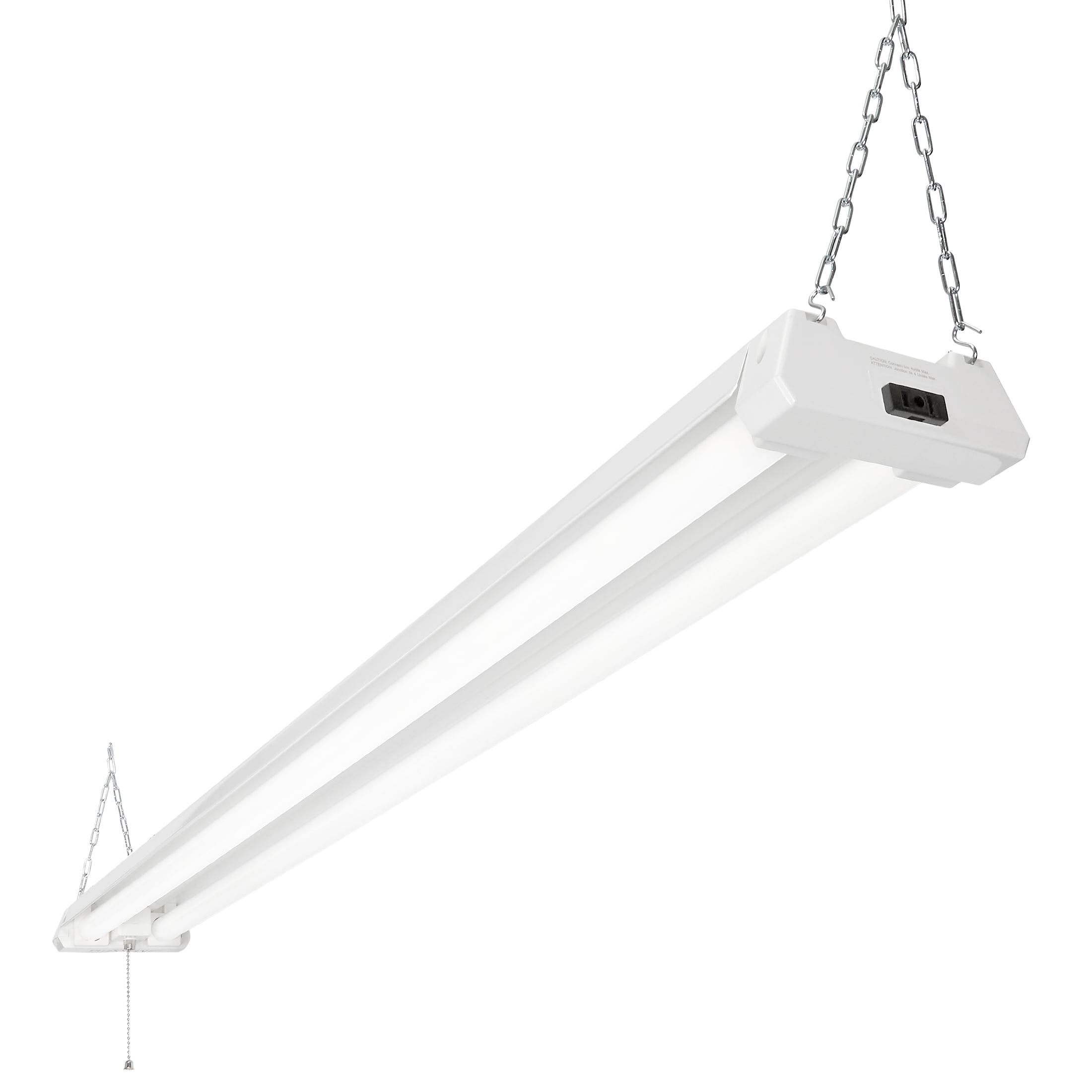 4-Foot White Aluminum LED Shop Light with Pull Chain