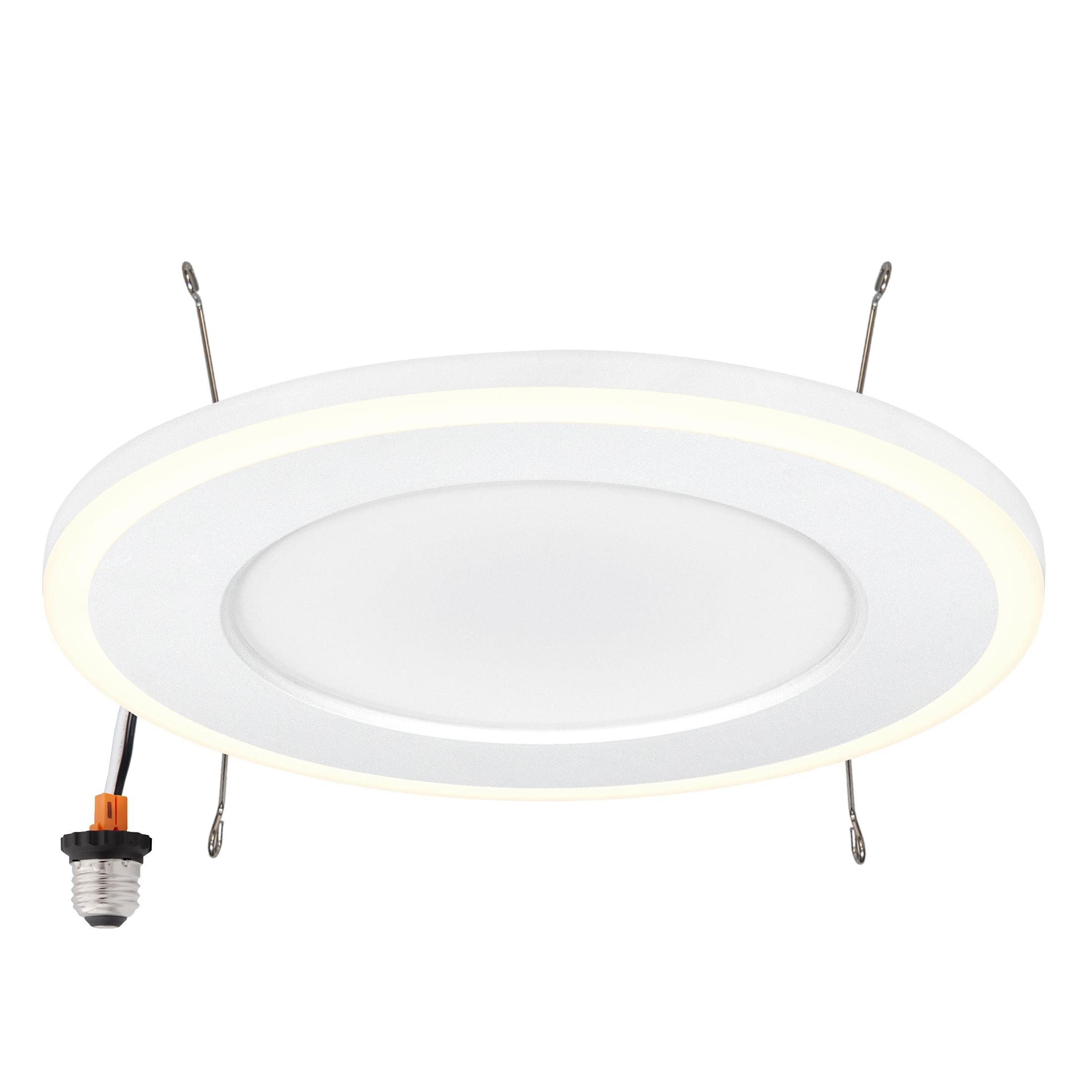 Maxxima 5 in. & 6 in. Retrofit Recessed LED Downlight with Night Light, 1200 Lumens, 11 Watts, 5 CCT, 2000K Night Light, Dimmable