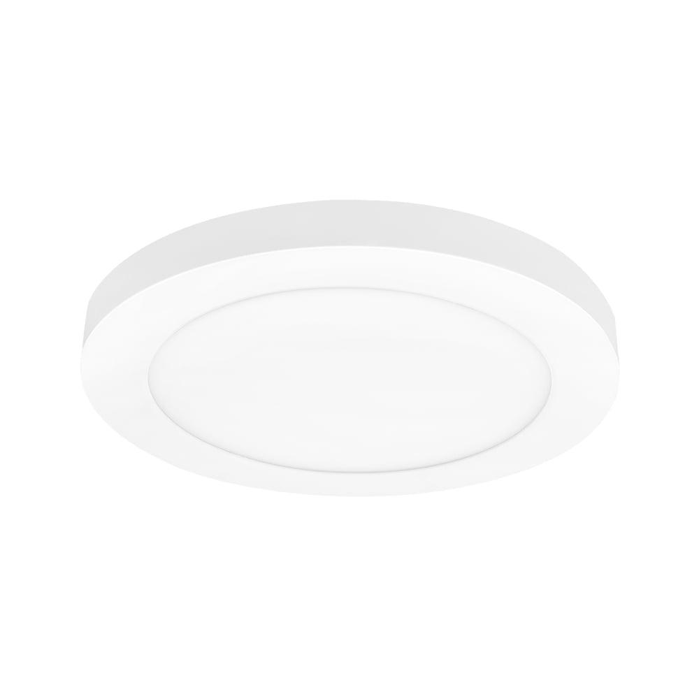 White Matte Round LED Flush Mount Ceiling Light