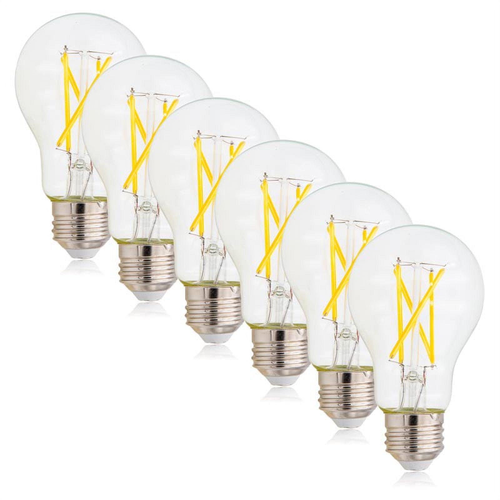 Maxxima Dimmable LED A19 Edison Light Bulb, 60 Watt Equal, 2700K Warm White 800 Lumens (6 Pack)