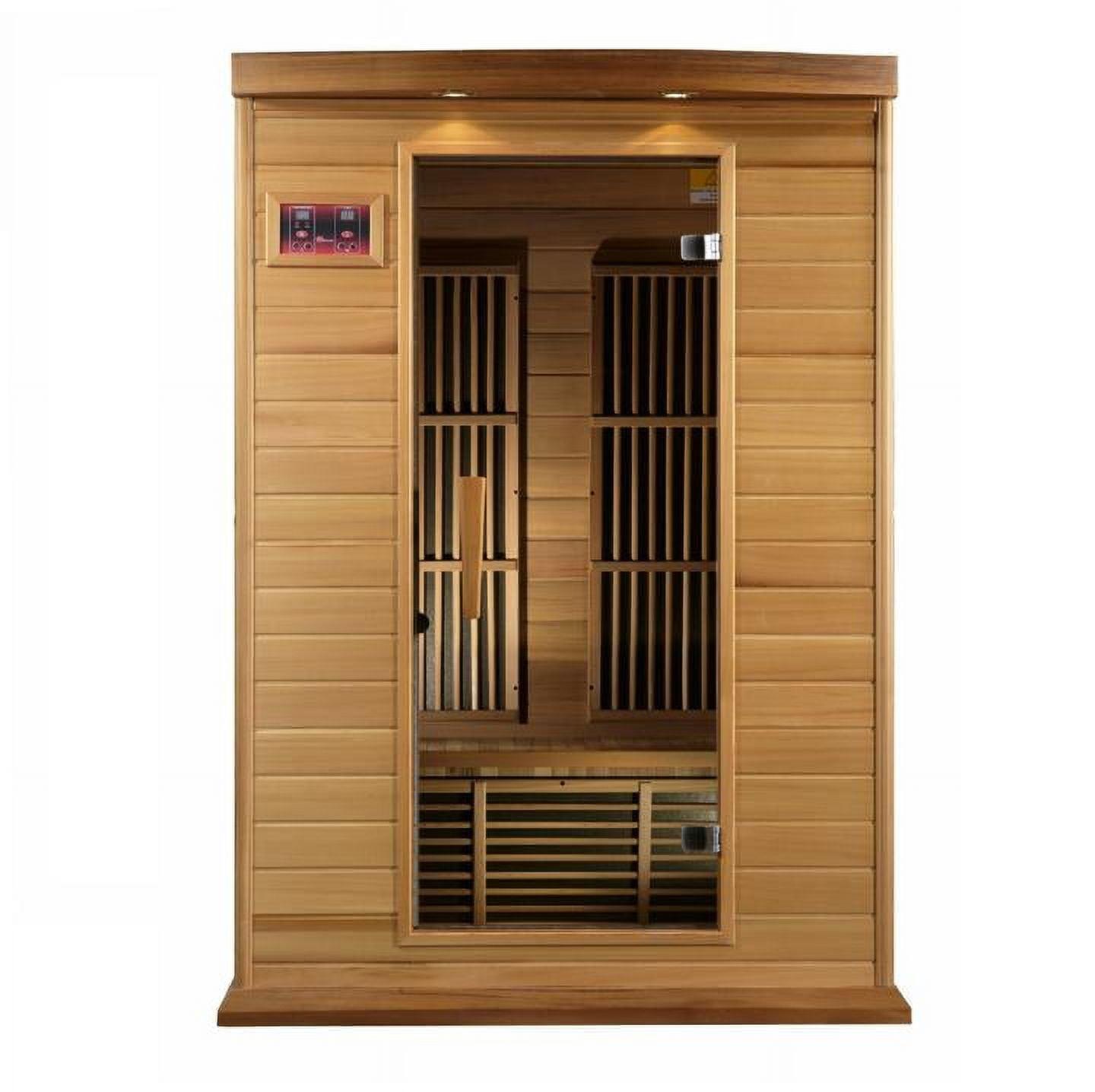 Dynamic Infrared Dynamic Infrared 1 - Person Bluetooth Compatible FAR Infrared Sauna with Remote Control in Hemlock