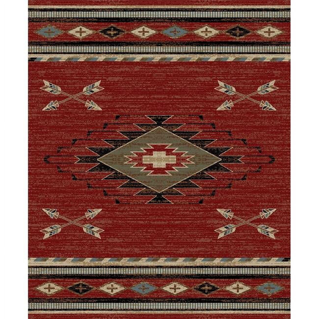 Mayberry Rug AD7760 8X10 7 ft. 10 in. x 9 ft. 10 in. American Destination Arrowhead Area Rug, Red