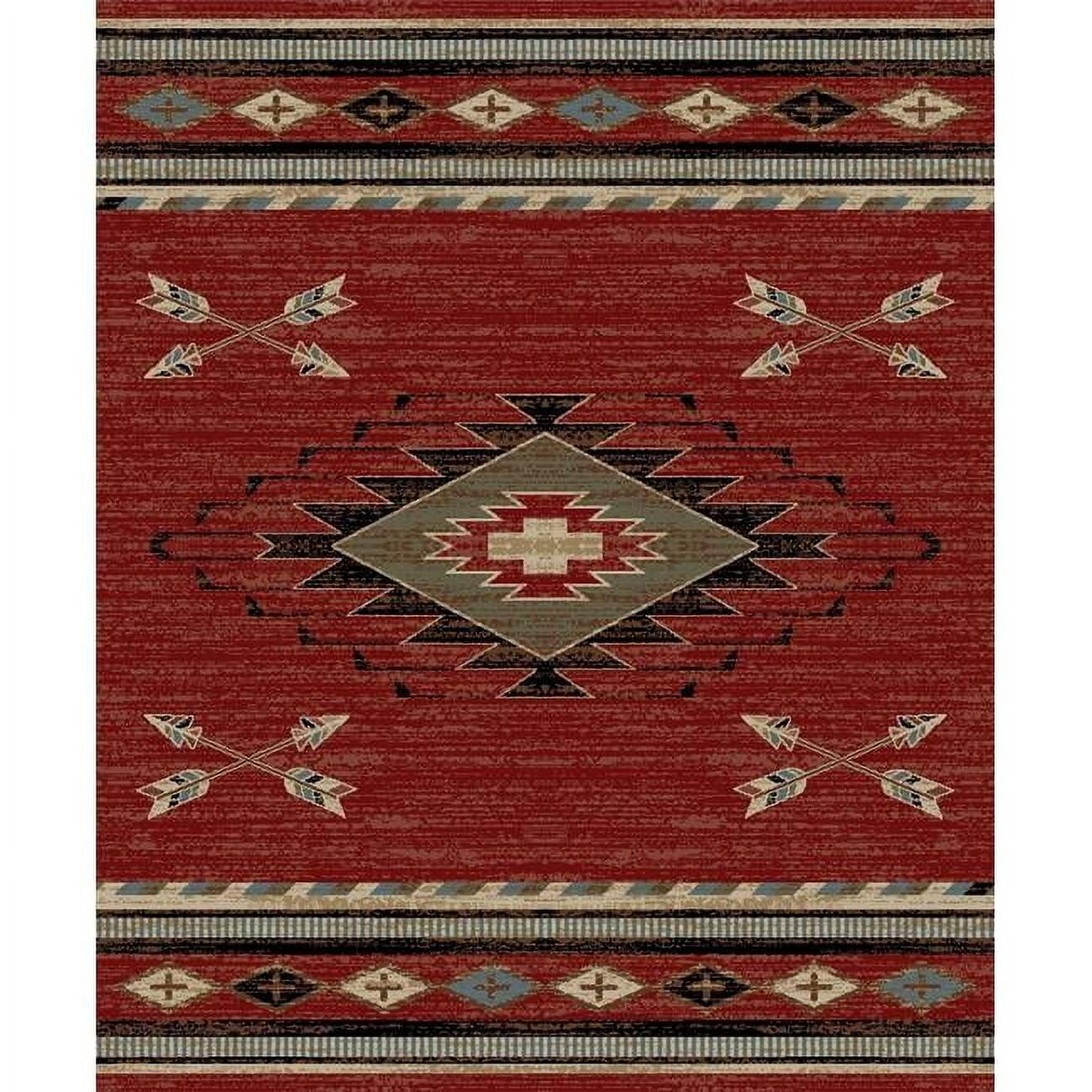 Mayberry Rug AD7760 8X10 7 ft. 10 in. x 9 ft. 10 in. American Destination Arrowhead Area Rug, Red