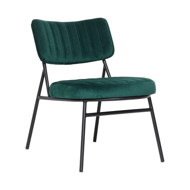 LeisureMod Marilane Velvet Accent Chair with Cushioned Upholstery for Living Rooms, Offices, and Lounges in Emerald Green