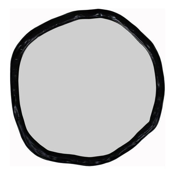 Rogelio Round Mirror - Small / Black