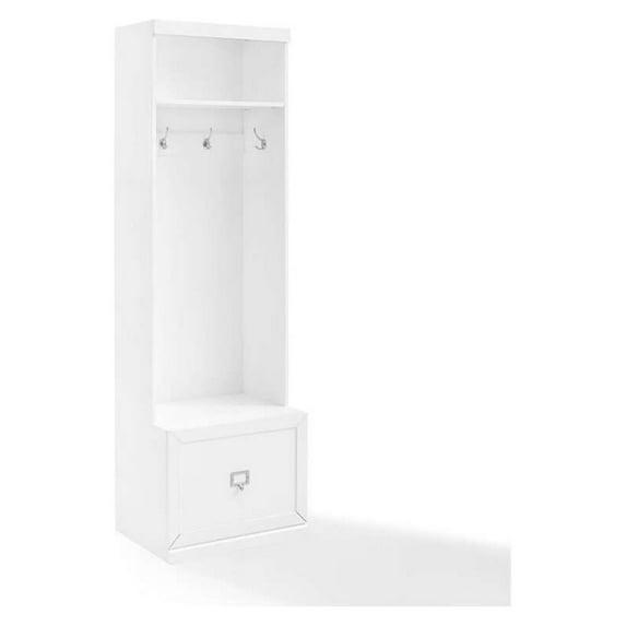 Harper Hall Tree White - Crosley: Mudroom Storage, Entryway Locker with Hooks & Shelf